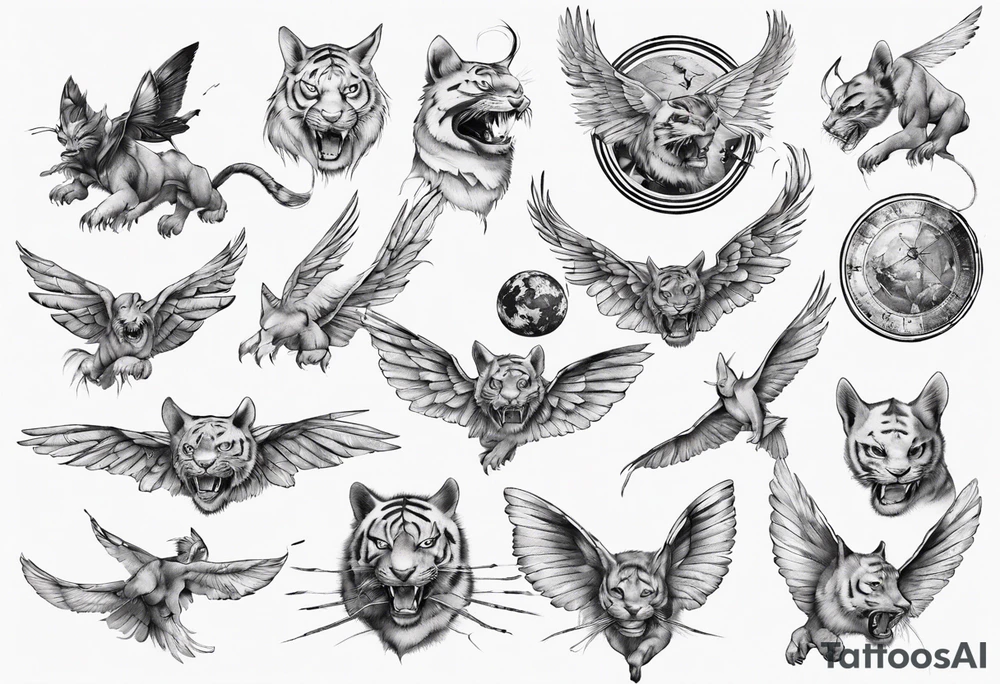 Flying tiger tattoo idea