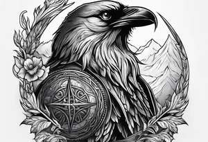 odin and ravens tattoo idea
