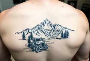 Masculin, country, mountains, wildlife, nature, racing , father of 4,
blue collar sleeve tattoo idea