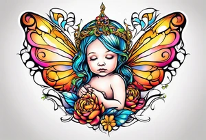 Fairy fetus tattoo idea