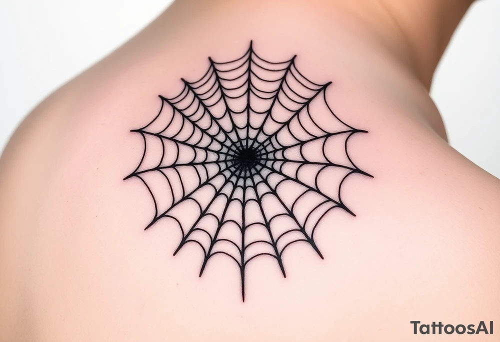 Spider web tattoo idea