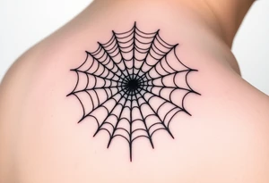 Spider web tattoo idea