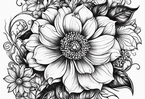 vines of flowers tattoo idea