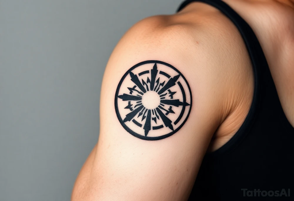 thick Enso circle tattoo idea