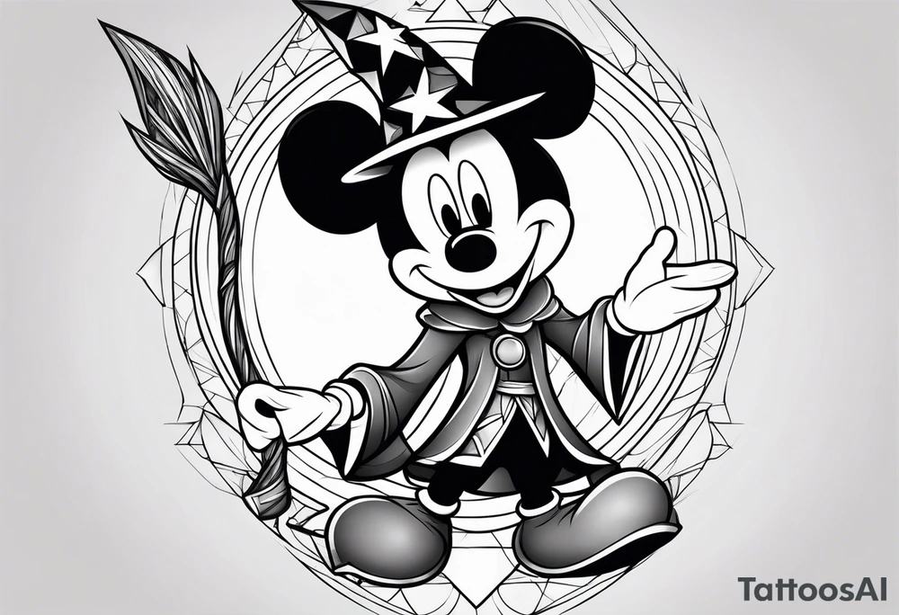 wizard mickey mouse tattoo idea