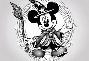 wizard mickey mouse tattoo idea