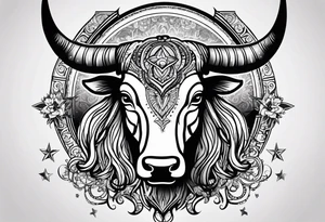 Taurus symbol, Aquarius symbol, Libra symbol, combination, family, ♉♒♎ tattoo idea
