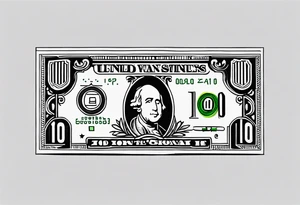 cute money tattoo idea