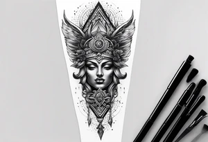 stab in arm tattoo idea