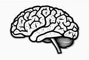 depressed brain tattoo idea