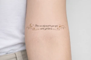 Stars are only meant to gaze upon not to get lost in tattoo idea