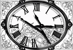Broken clock tattoo idea
