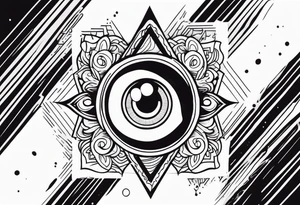 Urban third eye tattoo idea