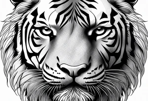 Tiger head tattoo idea