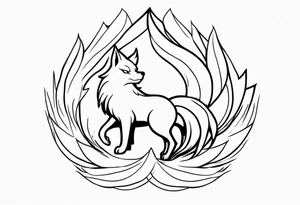 ninetails facing us tattoo idea