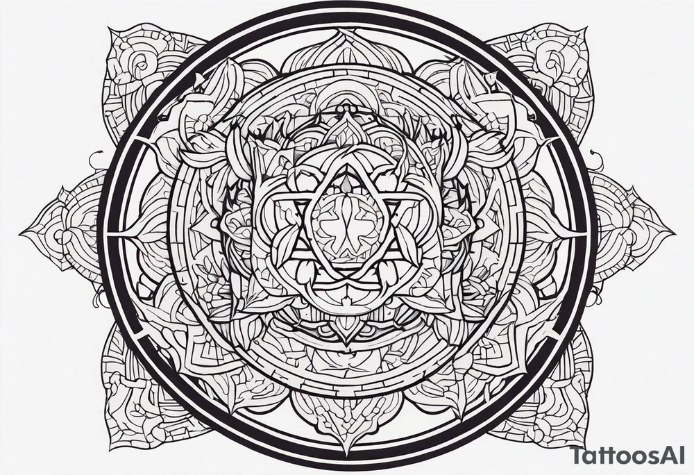 CIrcle Dragon Mandala tattoo idea