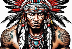 Taino Indian warrior tattoo idea