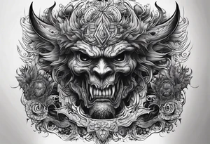 Dark monster tattoo idea