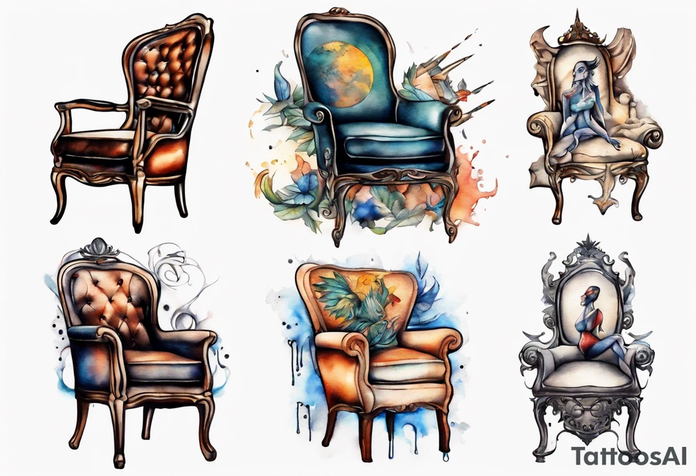 a chair human hybrid tattoo idea