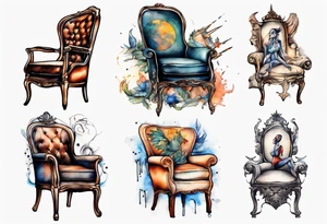 a chair human hybrid tattoo idea