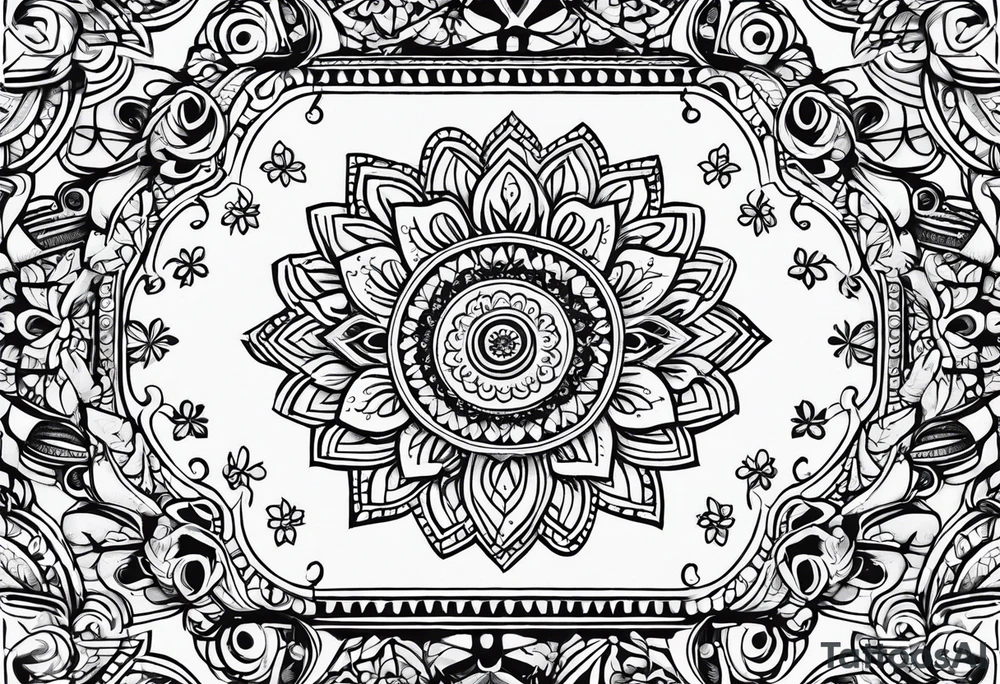 henna pattern tattoo idea