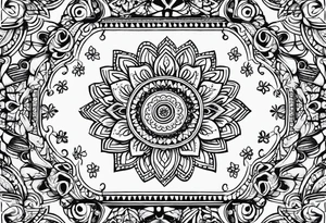 henna pattern tattoo idea