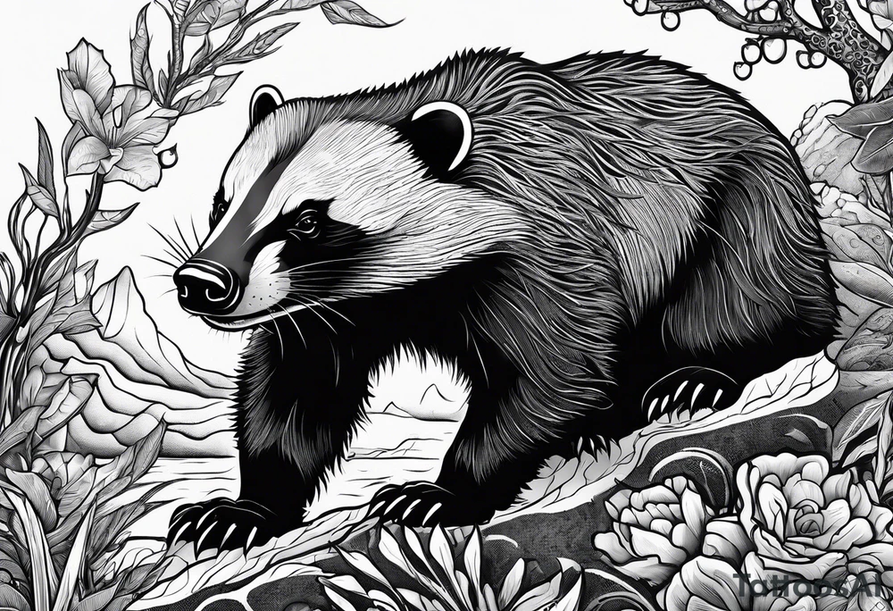 Angry Mc honey Badgers tattoo idea