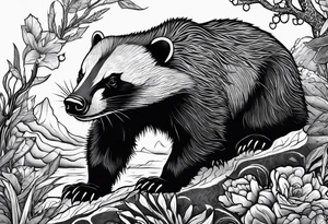 Angry Mc honey Badgers tattoo idea