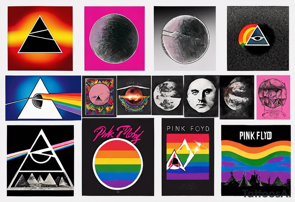 Pink Floyd album cover dark side of the moon. Gay pride tattoo idea