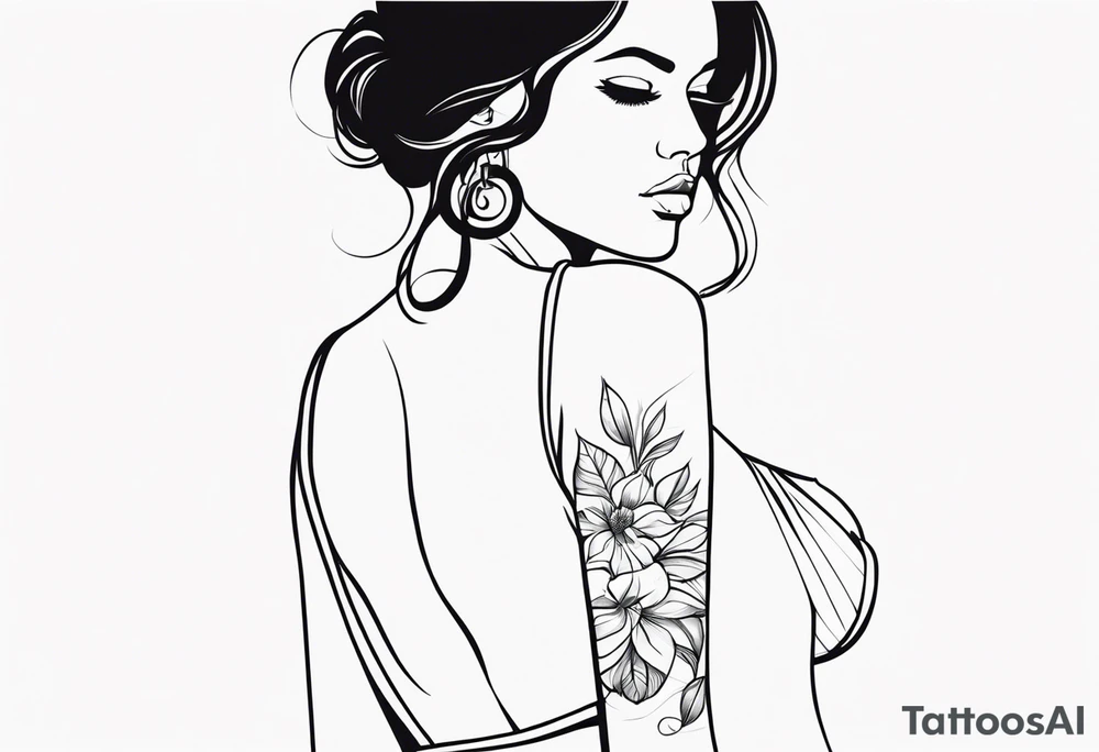 woman with big titts tattoo idea