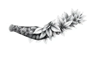 Amazon rainforest foliage tattoo idea