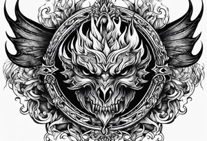 My flaws burn through my skin like demonic flames from hell tattoo idea