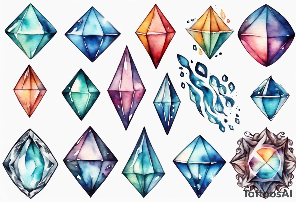 water diamond tattoo idea