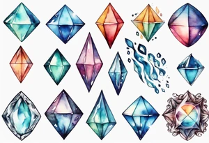 water diamond tattoo idea