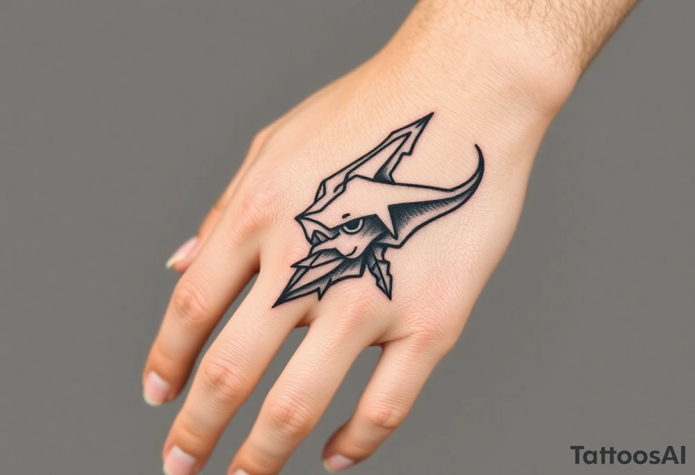 Simple large nature or Norse themed, covering ge hand, going up the fingers and down the wrist. tattoo idea