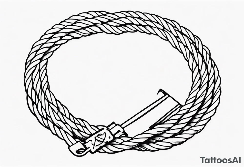 Ripped rope tattoo idea