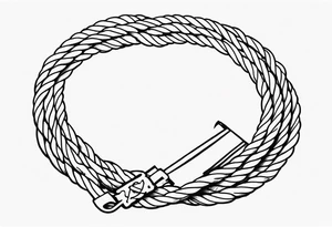 Ripped rope tattoo idea