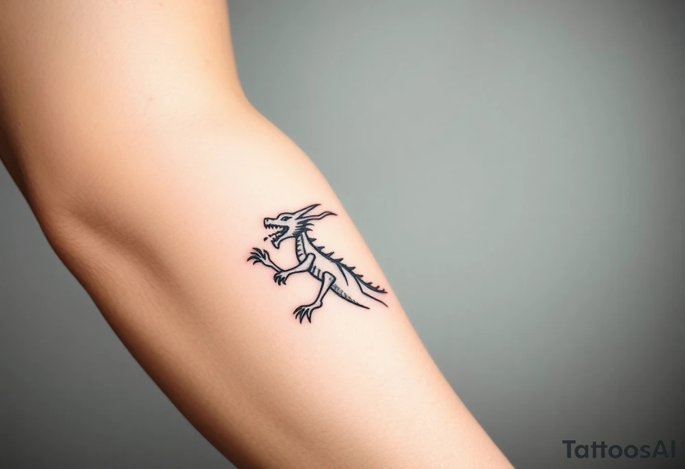 dragon breathing fire tattoo idea