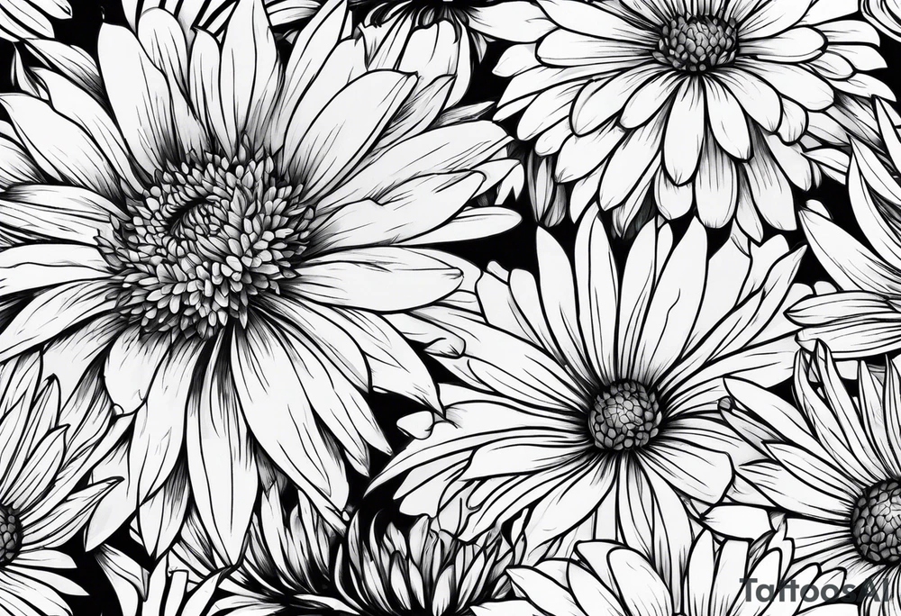 Asters tattoo idea