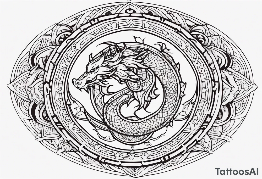 Dragon Mandala tattoo idea