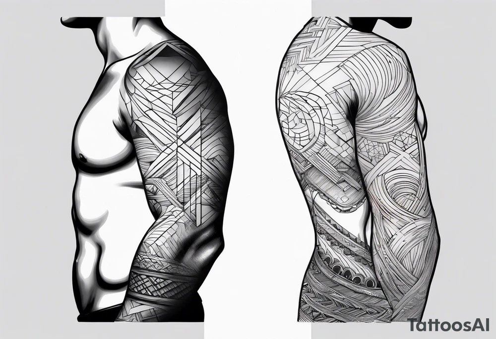 lines back and arm combination, simple, two lines tattoo idea lines back and arm combination, simple, two lines tattoo idea