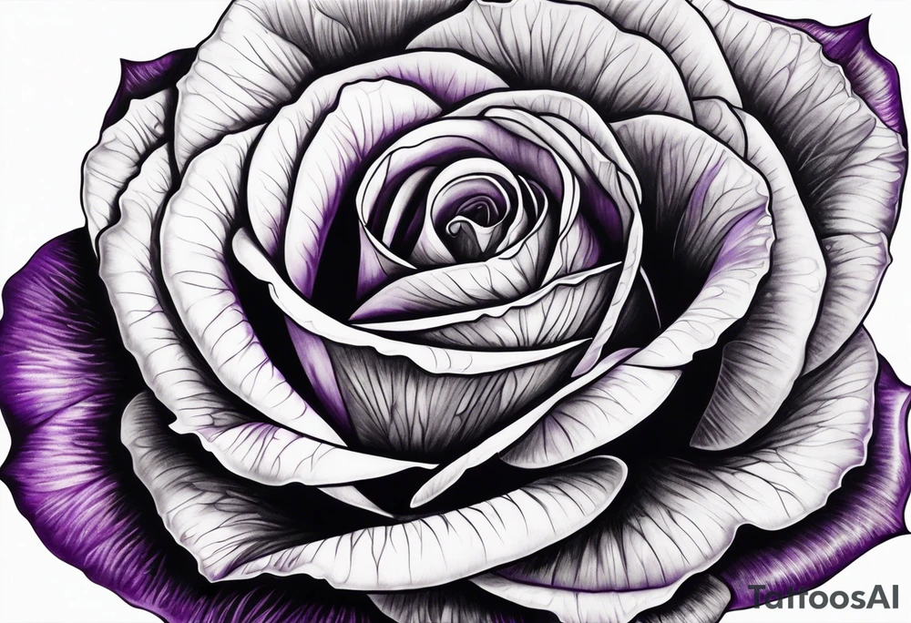 Purple rose tattoo idea