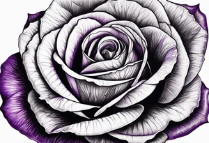 Purple rose tattoo idea