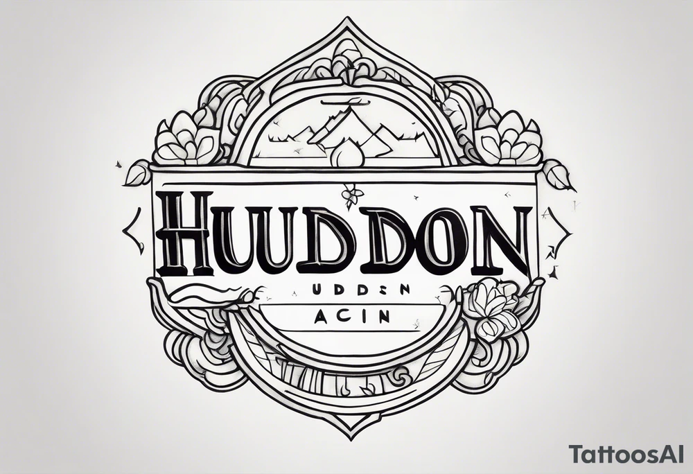 Hudson Sugden written as a name tattoo idea