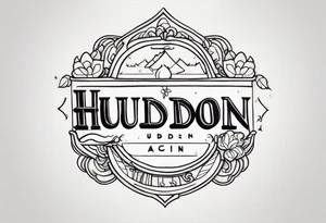 Hudson Sugden written as a name tattoo idea