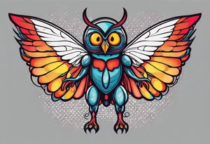 Mothman in action tattoo idea