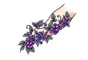 American traditional style Blackberry vine to wrap around an arm tattoo idea