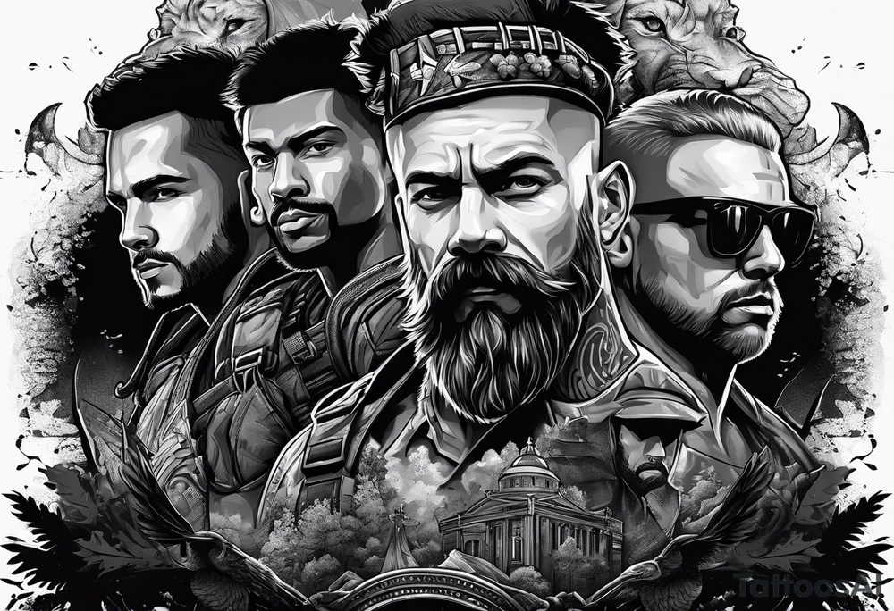 Rucking, brotherhood, shadows, fitness, GrowRuck tattoo idea