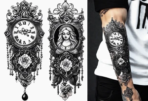 rosary tattoo on forearm tattoo idea
