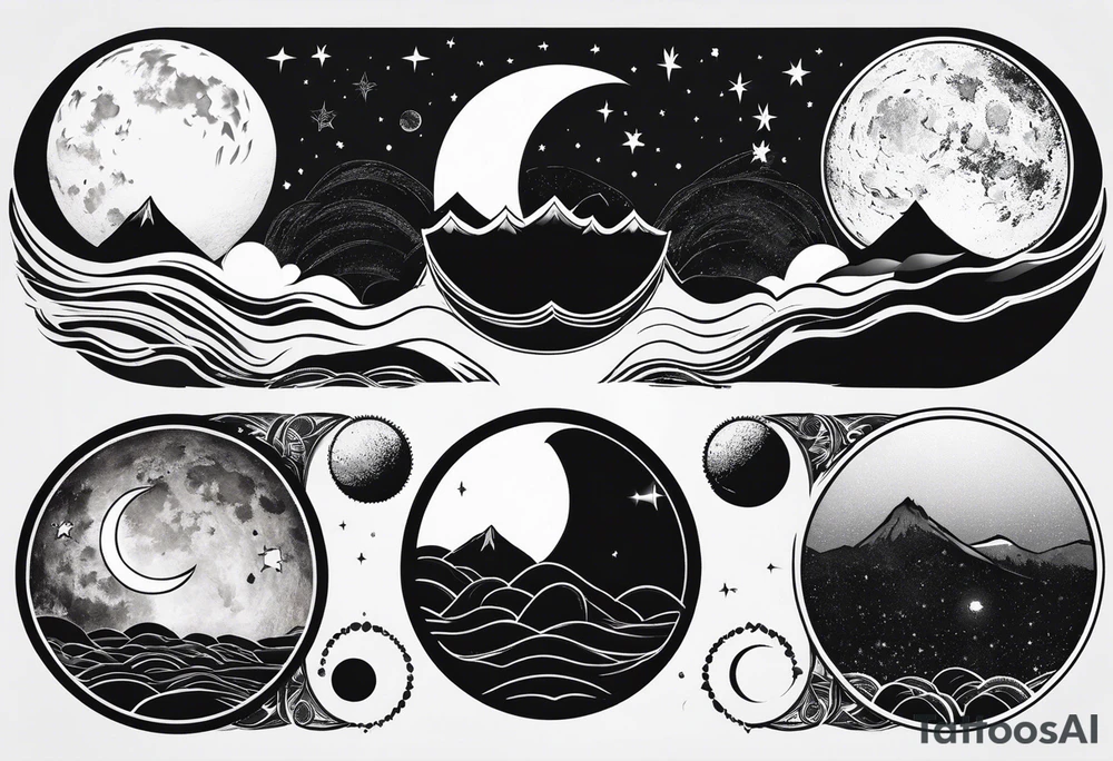 Moon phases tattoo idea